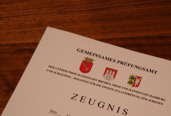 Zulassung zur mündlichen Prüfung in zweitem Staatsexamen Jura